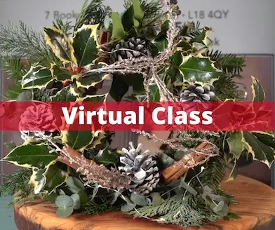 Luxury Christmas Door Wreath Flower School Virtual Class with DIY Kit